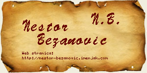 Nestor Bežanović vizit kartica